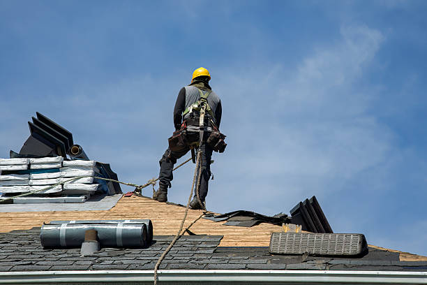 Professional Roofing technician working in Newfoundland, NJ